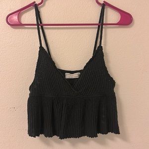 Urban Outfitters Spaghetti Strap Black Crop Top